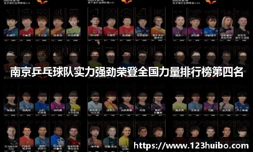 南京乒乓球队实力强劲荣登全国力量排行榜第四名